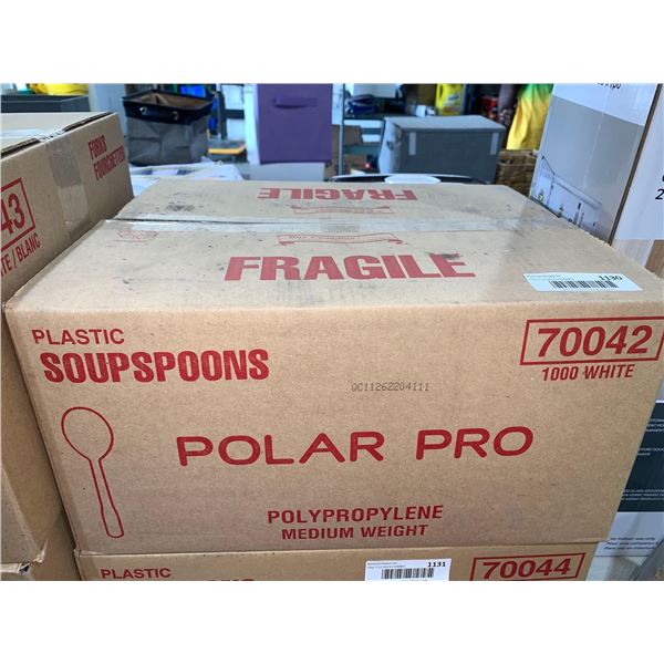 Plastic soup spoons 1000 count