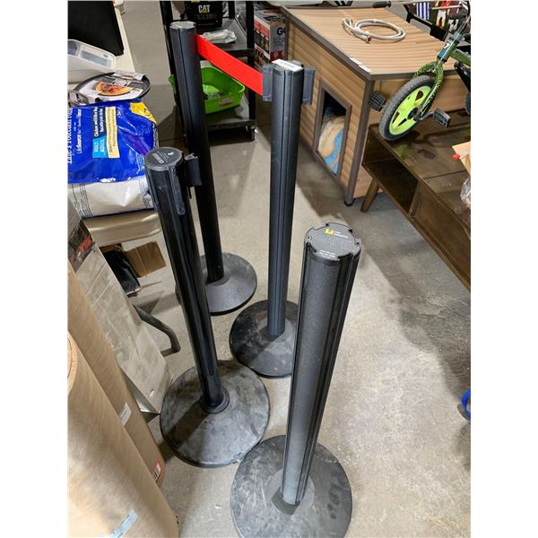 Lot of 4 black stanchions