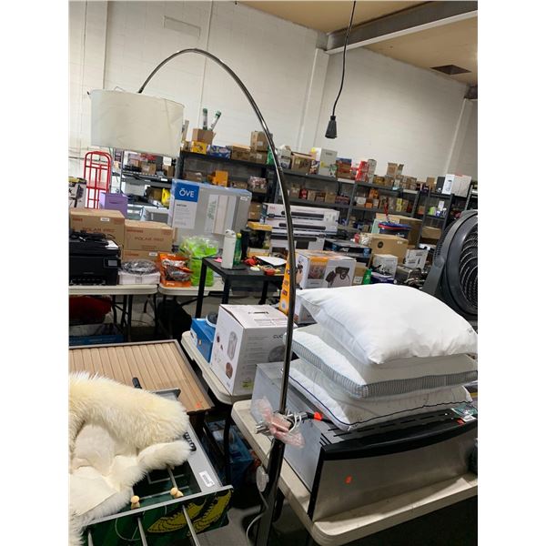 Arc Floor  lamp with white shade