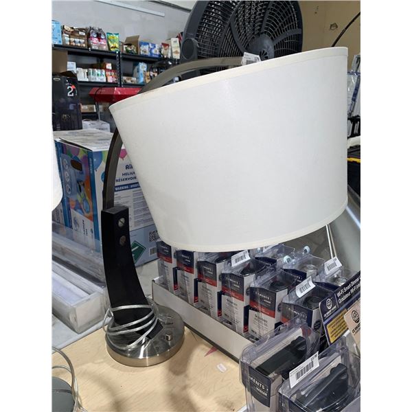 Desk lamp with white shade
