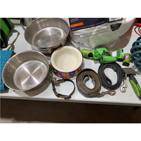 Lot of assorted dog essentials