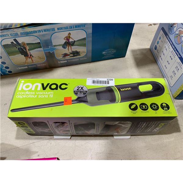 Ionvac cordless vacuum