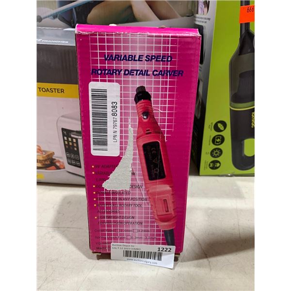 Variable speed rotary detail carver