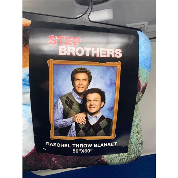 Step Brothers Raschel Throw Blanket (50in x 60in)