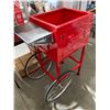 Image 5 : Bullseye’s Commercial Grade 8oz Popcorn Machine with cart MISSING 1 Door Panel