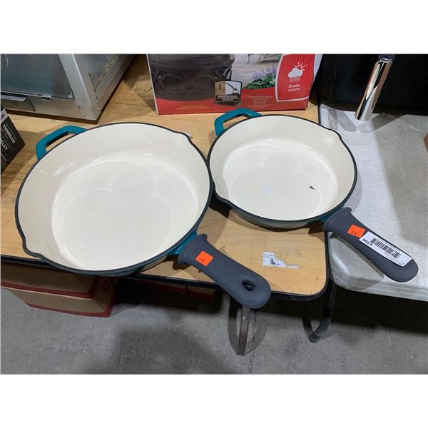 Tramontina Enameled Cast Iron Skillets, 2-piece