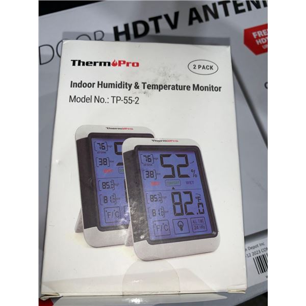 Therm Pro Indoor Humidity & Temperature Monitor 2 Pack
