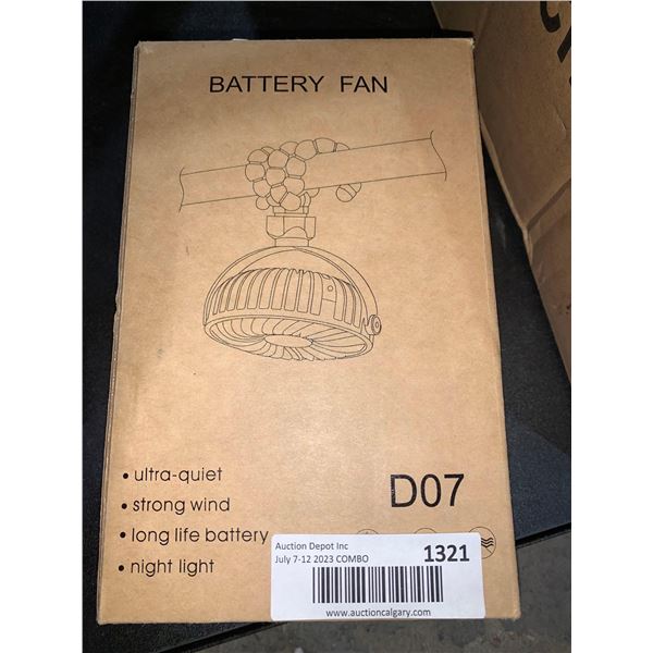 Battery Operated Fan with Adjustable Legs