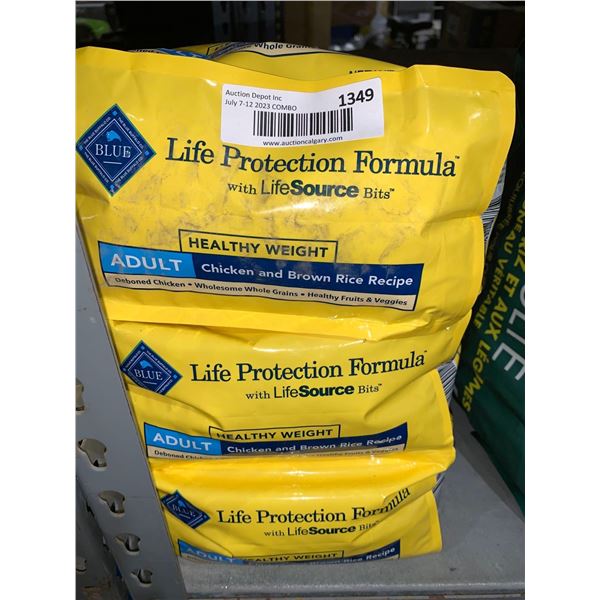 Blue Buffalo Adult Dog Kibble 5lbs x 3