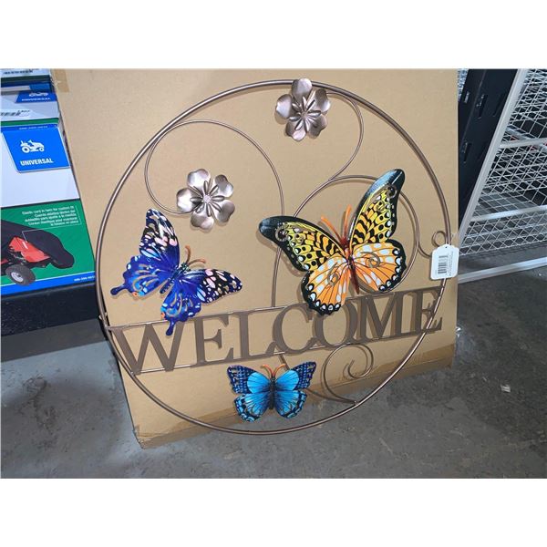 Koppers Metal Butterfly Welcome Circle - Yard Art