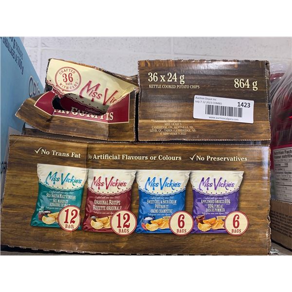 Mrs Vickies Assorted Flavor Potato Chips - 36x24g