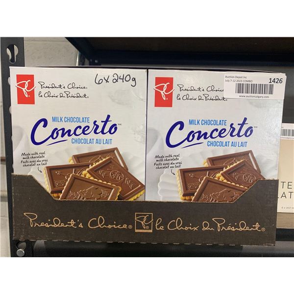 PC Concerto Milk Chocolate Topped Biscuits 6x240g
