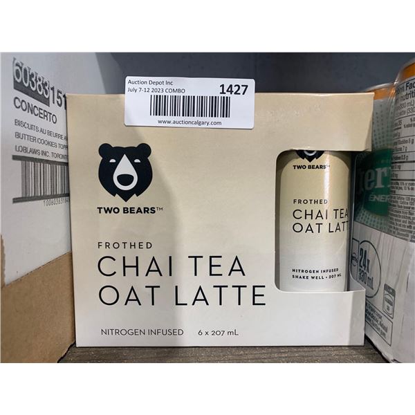 Two Bears Frothed Chai Tea Oat Latte 6x207ml
