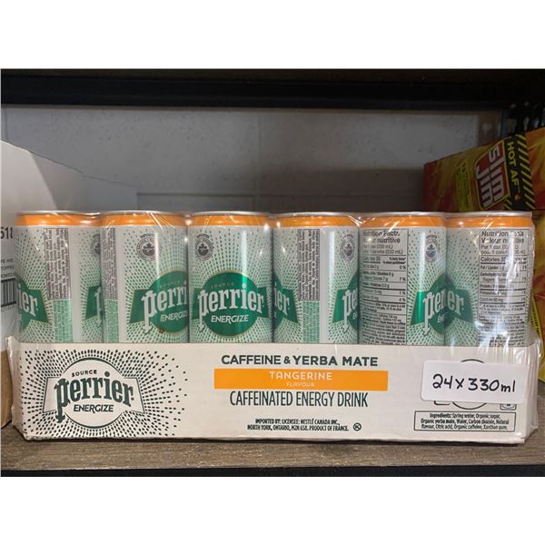Perrier Caffeine & Yerba Mate Energy Drink - Tangerine - 24x330ml