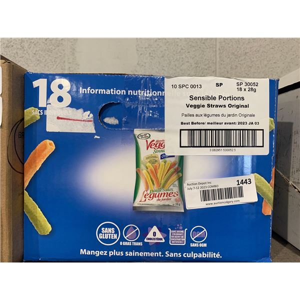 Sensible Portions veggie Straws 18x28g