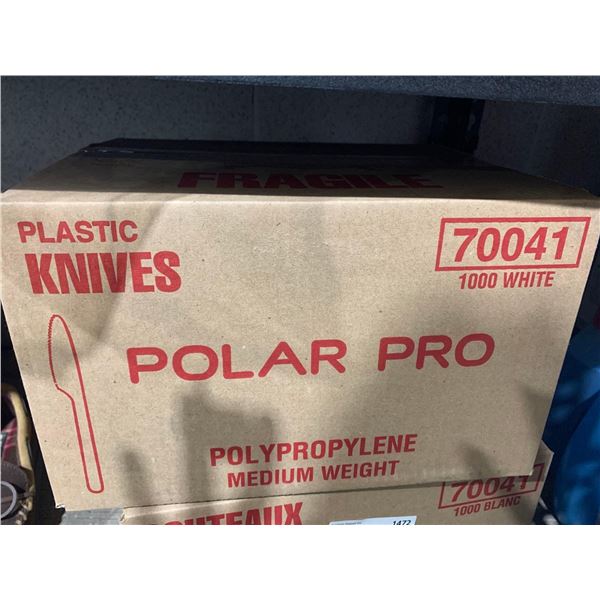 Polar Pro Plastic Knives 1000 Count - White