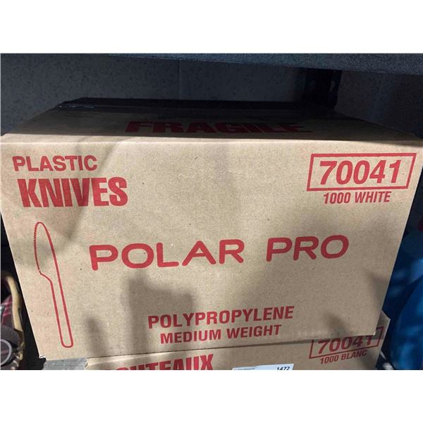 Polar Pro Plastic Knives 1000 Count - White