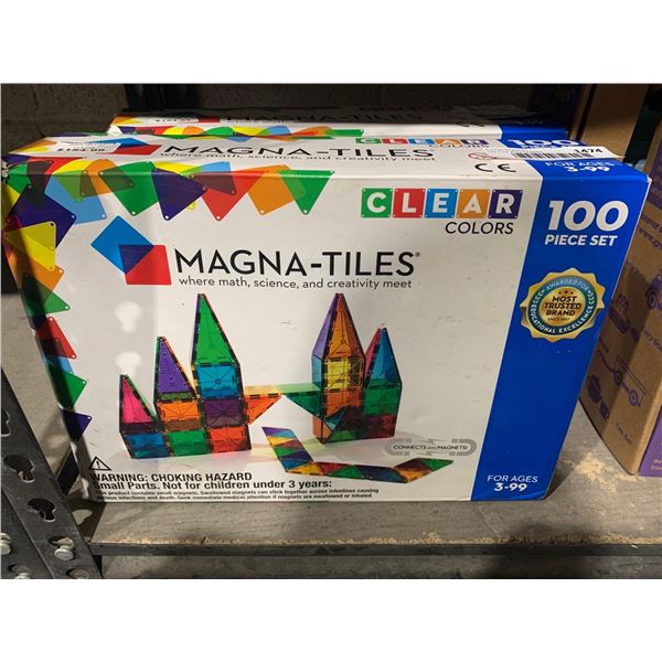 Magna-Tiles Clear Colors 100 Pc Set - Ages 3-99