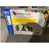 Image 3 : Magna-Tiles Clear Colors 100 Pc Set - Ages 3-99