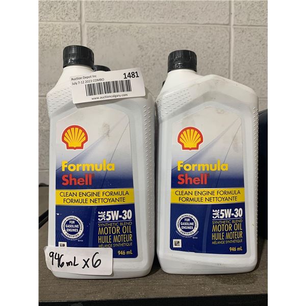Formula Shell  Clean Engine Formula SAE 5W-30 Synthetic Blend motor Oil 6x946ml
