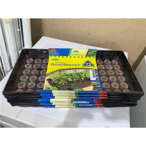 Lot of 6 Jiffy Professional Greenhouse Pod Set - 72 pod count