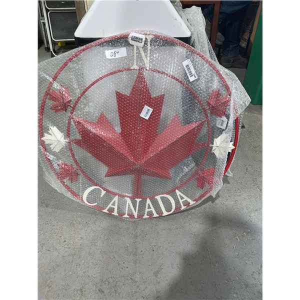 Koopers Canada Metal Sign- Yard Art