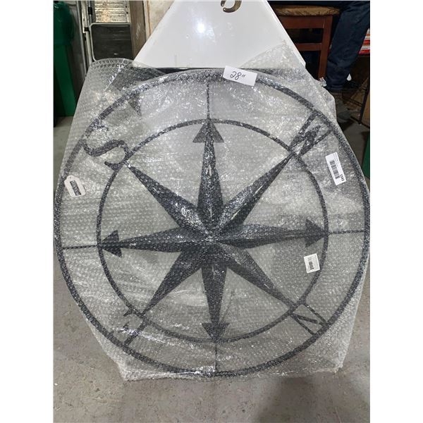 Koopers Compass Metal Sign- Yard Art