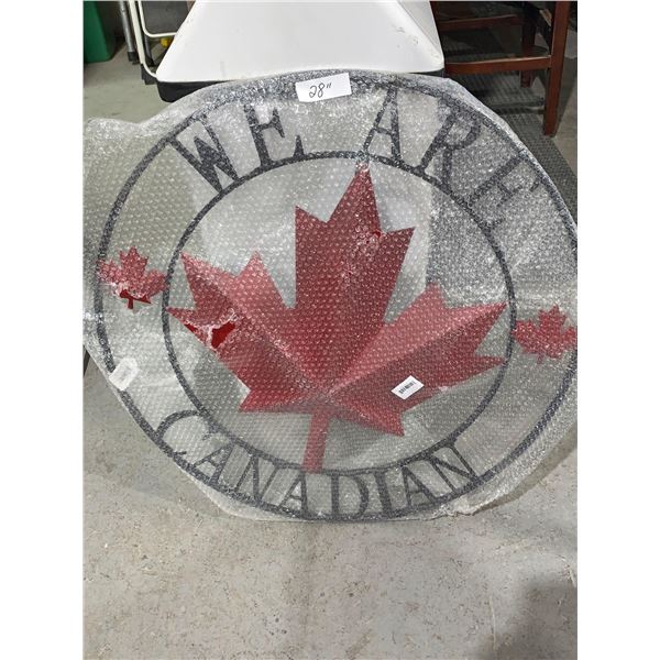 Koopers We Are Canadian Metal Sign- Yard Art