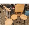 Image 1 : Folding Tables, Clothes Rack & 3 Stools