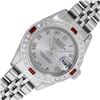Image 1 : Rolex Quickset Gray Roman Diamond & Ruby Datejust Wristwatch 26MM
