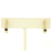 Image 2 : 14k Yellow Gold .62 ctw Channel Set Square Sapphire Bar Set Diamond Cuff Earring