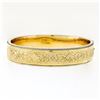 Image 3 : Antique 10K Gold Filled Hand Etched Detailed Textured Hinge Open Bangle Bracelet
