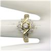 Image 4 : 14k Yellow Gold 1.00 ctw Keepsake Channel Round Diamond Cocktail Engagement Ring