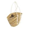 Image 3 : Celine Neutral Woven Embroidered Straw Classic Panier Bucket Bag