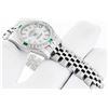 Image 5 : Rolex Sapphire Quickset White Index Diamond Emerald Datejust Wristwatch