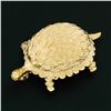 Image 2 : Vintage Petite 14k Yellow Gold Highly Detailed Textured Turtle Brooch Pin 6.59g