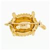 Image 3 : Vintage Petite 14k Yellow Gold Highly Detailed Textured Turtle Brooch Pin 6.59g