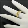 Image 4 : Designer Sam Lehr 18k Yellow Gold 0.33 ctw Diamond Wave Eternity Band Ring SZ 6