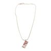 Image 1 : Dior Red Silver Metal Trotter No. 2 Necklace