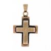 Image 1 : Victorian 8k Rose Gold Reversible Brushed Finish Cross Pendant