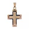 Image 5 : Victorian 8k Rose Gold Reversible Brushed Finish Cross Pendant