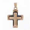 Image 6 : Victorian 8k Rose Gold Reversible Brushed Finish Cross Pendant