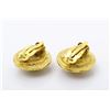 Image 2 : Chanel Gold-tone Metal Round Faux Pearl Logo Clip-on Earrings