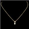 Image 2 : 14K Gold 0.11ctw Diamond Pendant