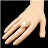 Image 3 : 14K Gold 4.53ct Opal & 1.65ctw Diamond Ring