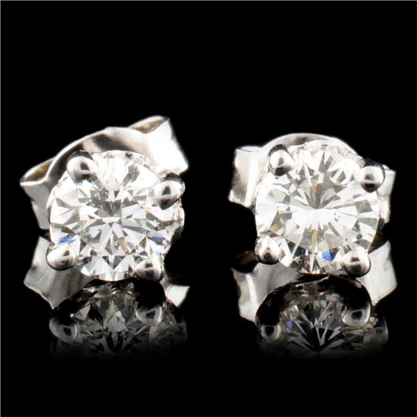 14K Gold 0.58ctw Diamond Earrings