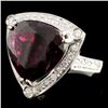 Image 2 : 14K Gold 7.68ct Tourmaline & 0.39ctw Diamond Ring