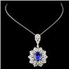 Image 2 : 18K Gold 2.31ct Tanzanite & 1.87ctw Diamond Pendan