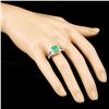 Image 3 : 18K Gold 2.17ct Emerald & 0.57ctw Diamond Ring