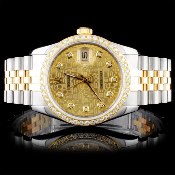 Rolex DateJust YG/SS Diamond 36mm Watch